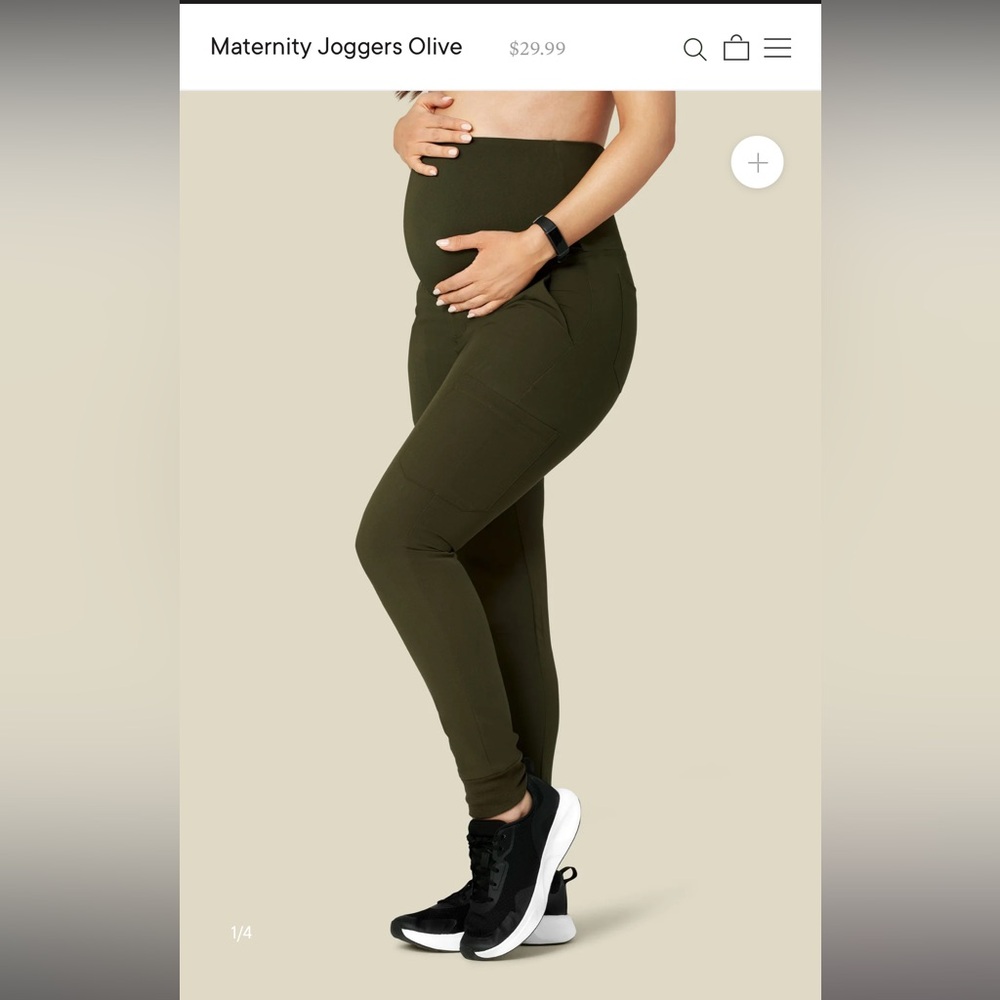 Mandala Olive Maternity Joggers
